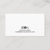 Carte De Fidélité Logo professionnel minimaliste noir blanc (Dos)