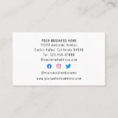 Carte De Fidélité Logo Professionnel Moderne - Médias Sociaux (Dos)