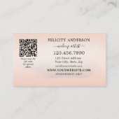 Carte De Fidélité Logo QR Code Peach Beauty Loyalty Card (Dos)