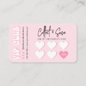 Carte De Fidélité Logo Retro rose moderne Lash Salon ou Spa (Dos)