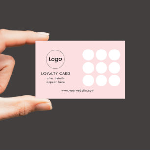 Carte de fidélité Logo rose simple