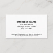 Carte De Fidélité Logo simple Black and White Star Modern (Dos)