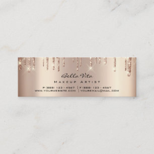 Carte De Fidélité Longeron rose de coeur de beauté de maquillage de