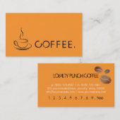 Carte De Fidélité Loyalty Coffee Punch Deep Saffron Arrière - plan (Devant / Derrière)