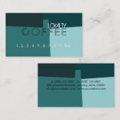 Carte De Fidélité Loyalty Coffee Punch Retro Couleur Motif #17 (Devant / Derrière)