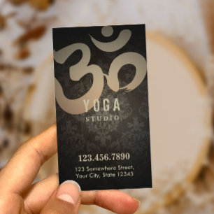 Carte De Fidélité Loyalty Punch Instructeur Vintage de Yoga Damask