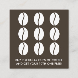 Carte De Fidélité loyauté aux grains de café