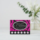 Carte De Fidélité Loyauté du salon violet et noir (Debout devant)