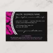 Carte De Fidélité Loyauté du salon violet et noir (Dos)