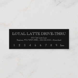 Carte De Fidélité Loyauté Latte Drive-Thru Caslon Open