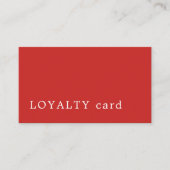 Carte De Fidélité Loyauté minimaliste moderne rouge blanc beauté (Devant)