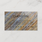 Carte De Fidélité Loyauté Punch café bois look #14 (Dos)