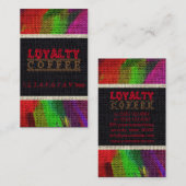 Carte De Fidélité Loyauté Punch café Burlap Look #12 (Devant / Derrière)