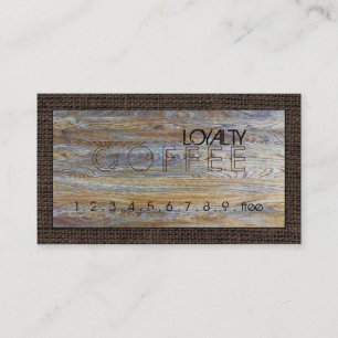 Carte De Fidélité Loyauté Punch café moderne grain de bois #15