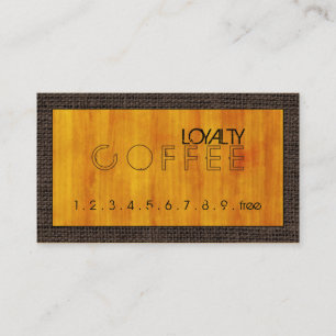 Carte De Fidélité Loyauté Punch café moderne grain de bois #6