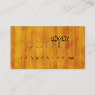Carte De Fidélité Loyauté Punch café moderne grain de bois #8
