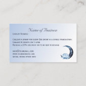 Carte De Fidélité Lune à fleurs de Lotus Bleu (Dos)