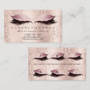 Carte De Fidélité Lux de rose de damassé de mèches de salon de
