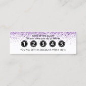 Carte De Fidélité Luxe gouttes parties scintillant violet Salon (Dos)