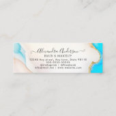 Carte De Fidélité Luxe Signature Script Aqua Holographic Salon (Dos)