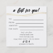 Carte De Fidélité Luxury Lash Technician Gift Certificate Card (Dos)