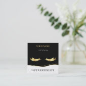 Carte De Fidélité Luxury Lash Technician Gift Certificate Card (Debout devant)