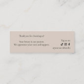 Carte De Fidélité Luxury Lash Technician Thank you Card (Dos)