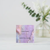 Carte De Fidélité Luxury Pastel Marble Lash Ar Gift Certificate Card (Debout devant)
