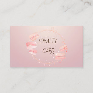 Carte De Fidélité Macarons roses élégants et professionnels modernes