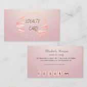 Carte De Fidélité Macarons roses modernes et élégants (Devant / Derrière)