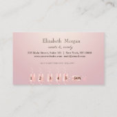 Carte De Fidélité Macarons roses modernes et élégants (Dos)