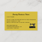 Carte De Fidélité Machine à coudre élégante (Dos)