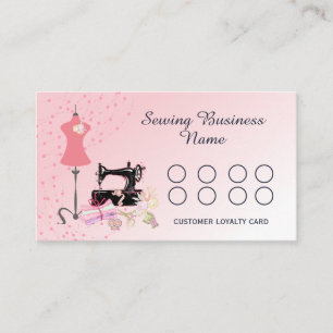 Carte De Fidélité Machine à coudre Quilting Pink Business