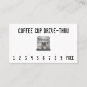 Carte De Fidélité Machine de café express noire des textes (Devant)