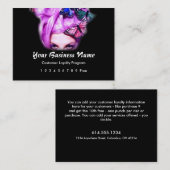 Carte de fidélité : : Madame pourpre de papillon (Devant / Derrière)