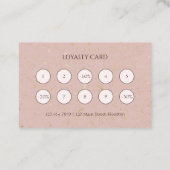 Carte De Fidélité Manicuriste de la Parties scintillant d'or rose El (Dos)