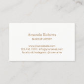 Carte de fidélité | Manicuriste de maquillage du s (Dos)