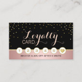 Carte De Fidélité Maquillage Artiste Coiffure Stylo Rose Gold Salon  (Devant)