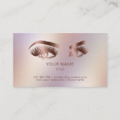 Carte De Fidélité Maquillage Artiste Eyebrow Yeux Longues cils Rose  (Dos)