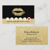 Carte De Fidélité Maquillage Artiste Gold Parties scintillant Lips S (Devant / Derrière)