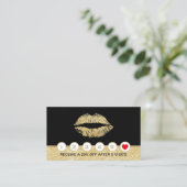 Carte De Fidélité Maquillage Artiste Gold Parties scintillant Lips S (Debout devant)