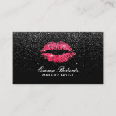 Carte De Fidélité Maquillage Artiste Lèvres rouges Parties scintilla (Devant)