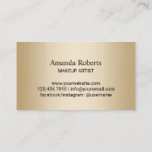 Carte De Fidélité Maquillage Artiste Parties scintillant Rouge Lièvr (Dos)