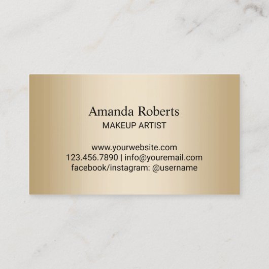 Carte De Fidélité Maquillage Artiste Parties scintillant Rouge Lièvr (Dos)