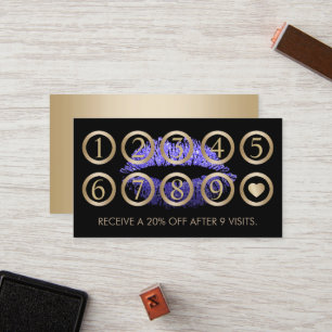 Carte De Fidélité Maquillage Artiste Parties scintillant violet Lièv