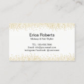 Carte De Fidélité Maquillage Artiste Rose Gold Lips Gold Confetti Lo (Dos)