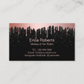 Carte De Fidélité Maquillage Artiste Rose Lèvres d'or Loyauté (Dos)