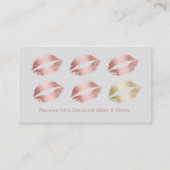 Carte De Fidélité Maquillage Artiste Rose Lièvres d'or Argent Loyaut (Devant)