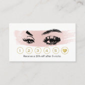 Carte De Fidélité Maquillage Eyelash Artiste Blush Aquarelle Fidélit (Devant)