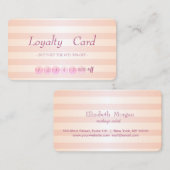 Carte de fidélité maquillage rayé moderne (Devant / Derrière)